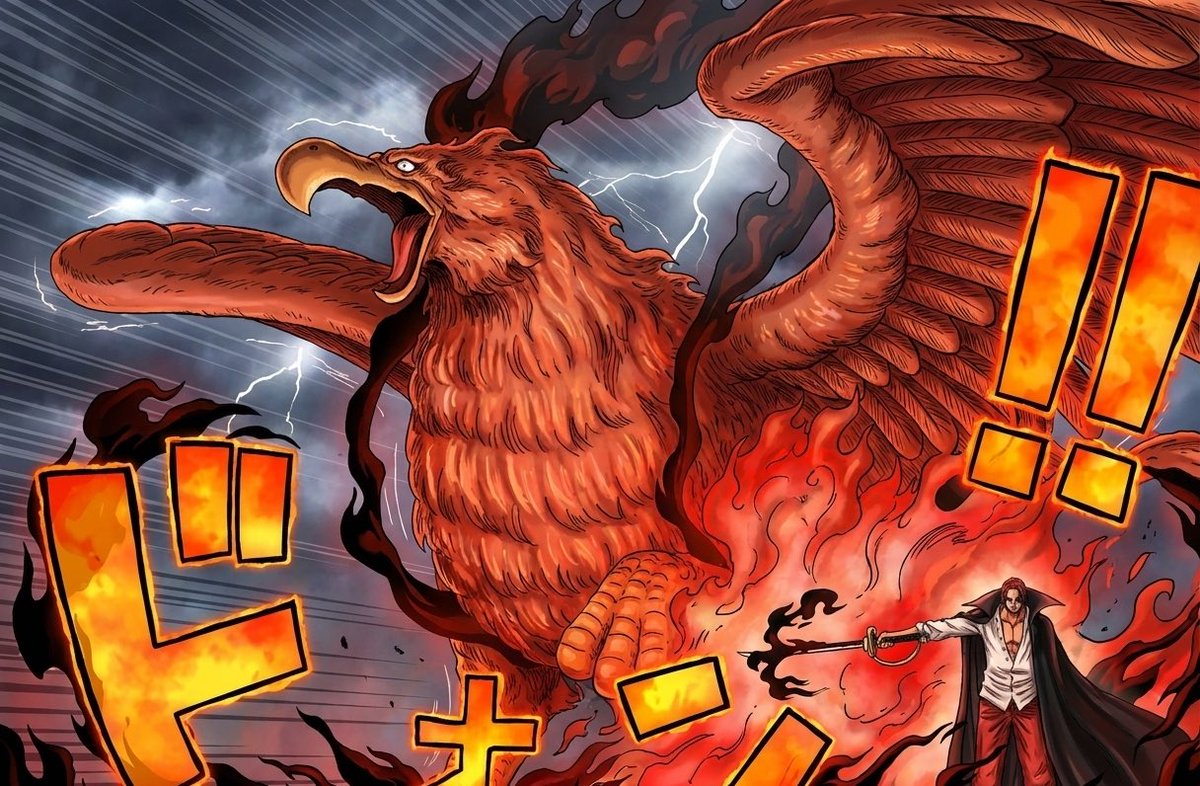 Benn0Beckman's tweet photo. The reveal of Shanks Griffin power is inevitable 

that’s what Oda meant when he said “But how does he actually fight” https://t.co/uC6Tlxw9Ze