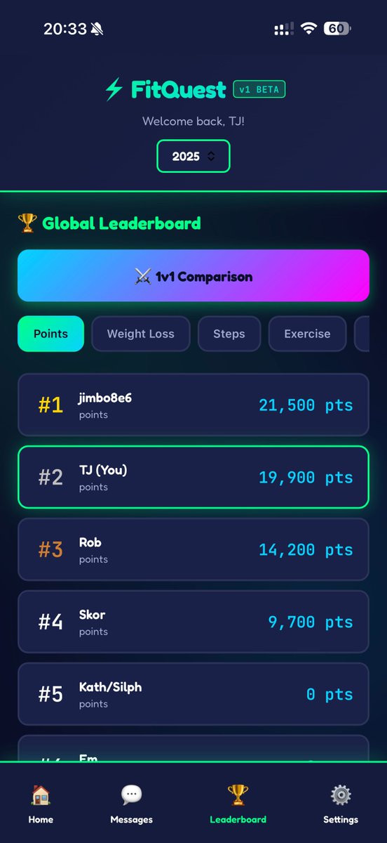 _varietyshowpod's tweet image. Rob and I gamified our fitness quest for next year. If you’d like to join us and get on the leaderboards, drop me a DM! #FitQuest