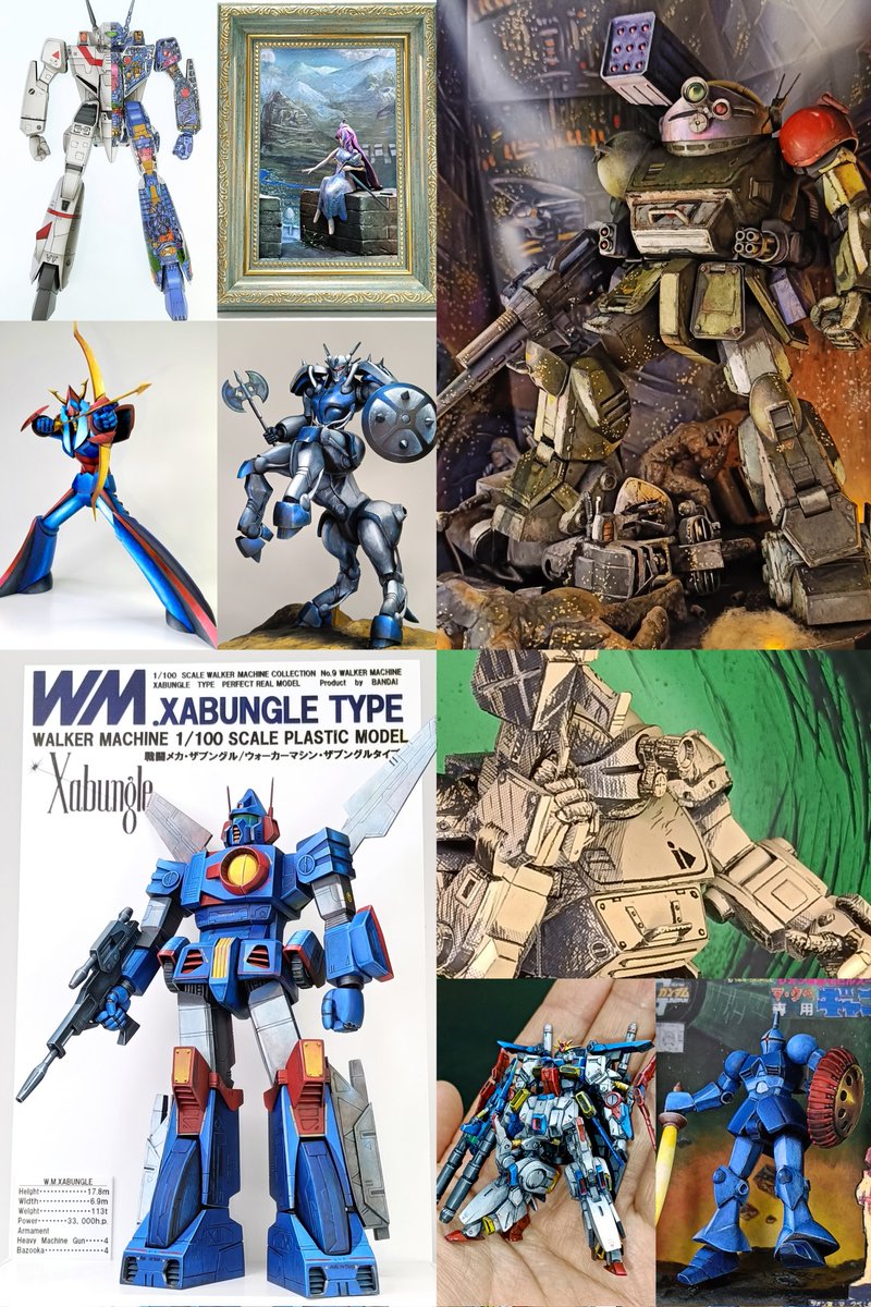 メルモ☺️さま 今年作った模型晒そうぜ 計9作品 今年は中々テンションが上がリませ