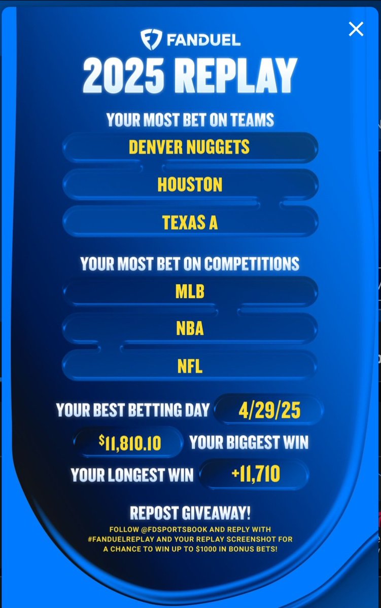 delanop43's tweet photo. @FDSportsbook #FanDuelReplay https://t.co/zYglMBwlO1