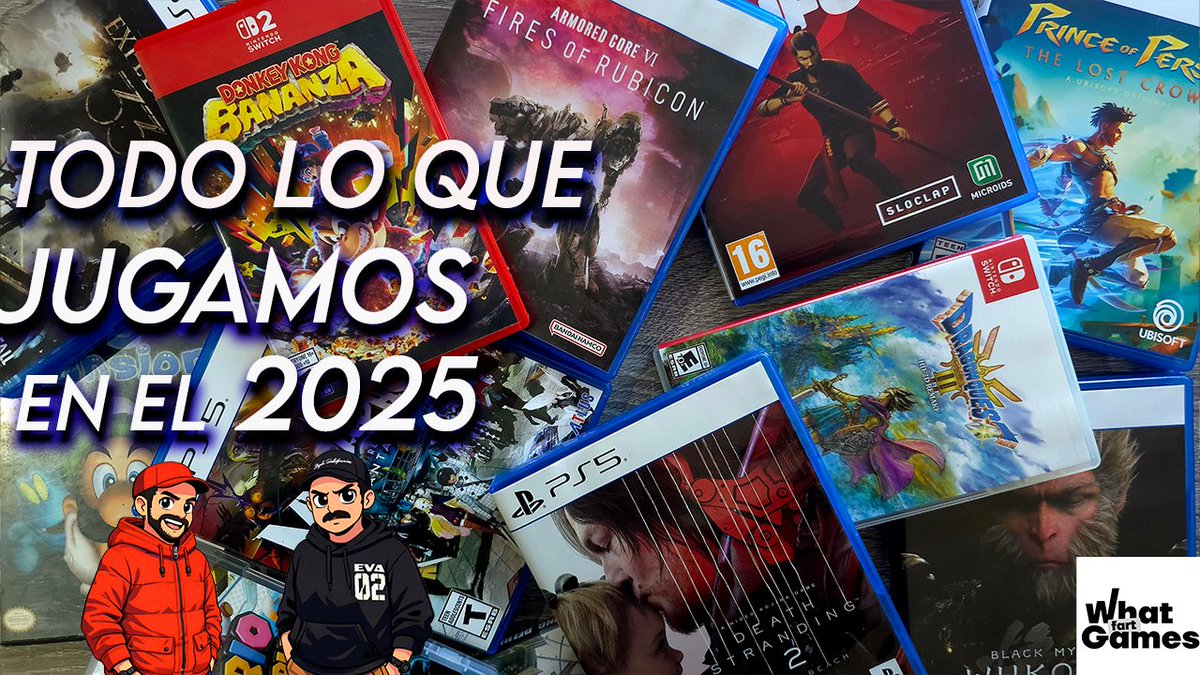 Después de chingos de días de edición, en unas horas se estrena el tradicional video de Todos los Videojuegos que Jugamos en el 2025.
Pa que le den amor macizo!!
Activen la notificación

youtube.com/watch?v=2AgD7L…
