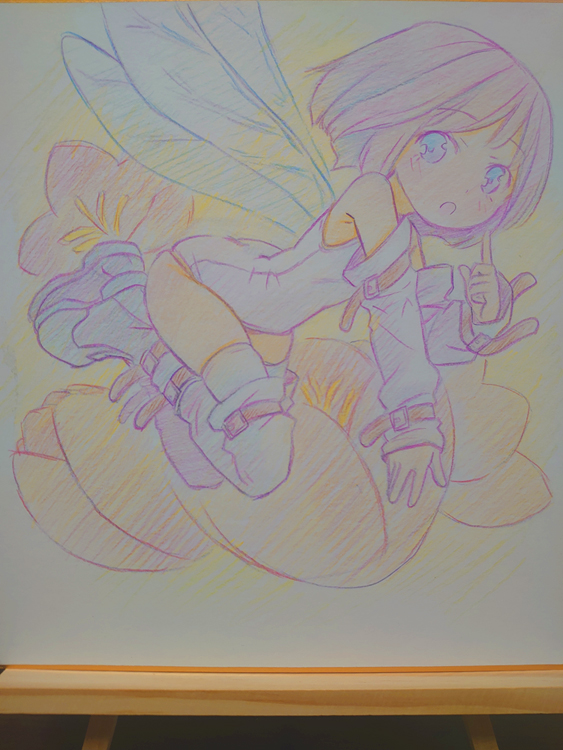 コミケ会場限定直筆イラスト色紙です。 ほんのちこっと持っていきます