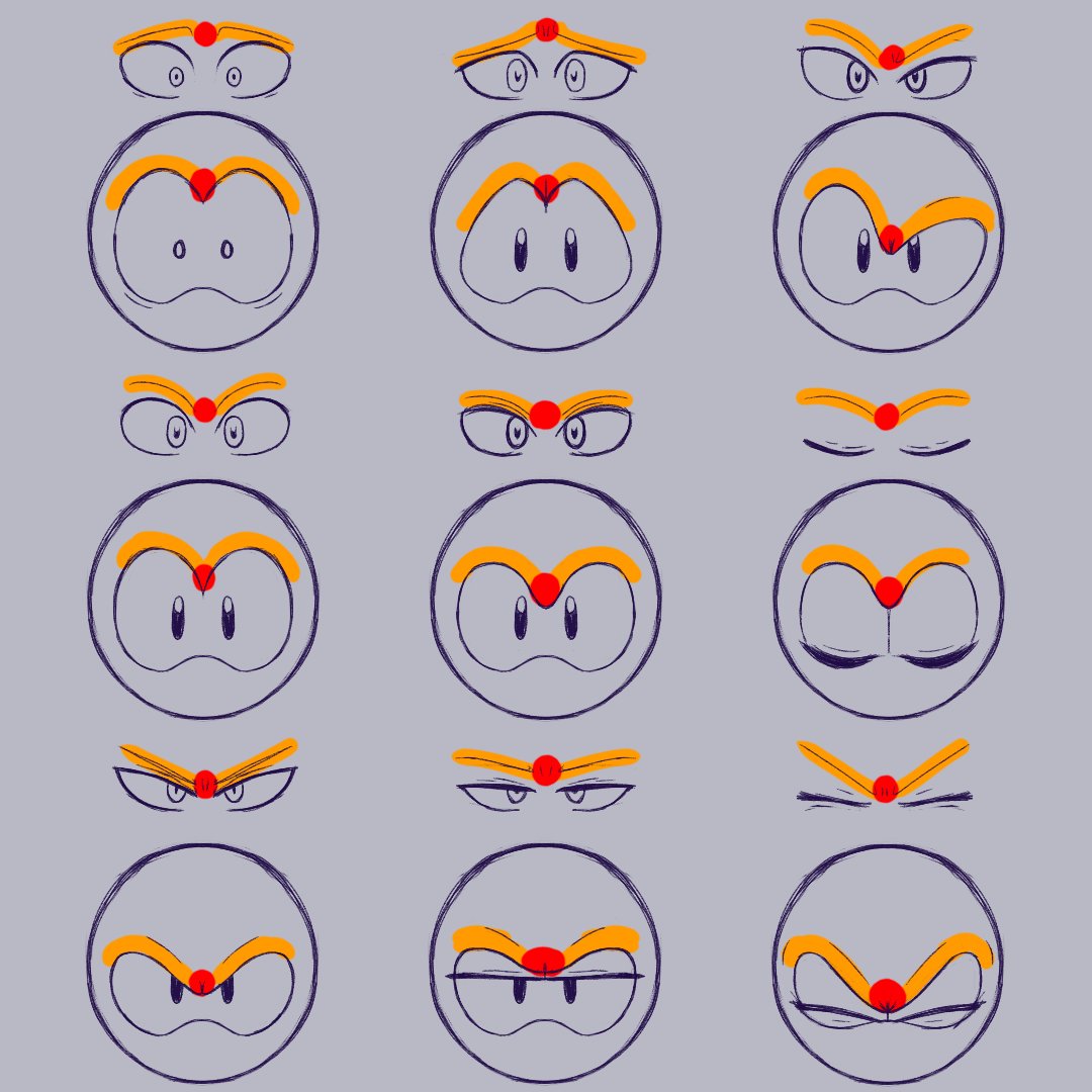 Thunder_S03's tweet image. What they're trying to say is that nowadays the point in between Sonic's eyes is being treated as a nose bridge
While that point does have the function of marking the slip between Sonic's eyes, it behaves a little bit more like the point in between the eyebrows, moving with them