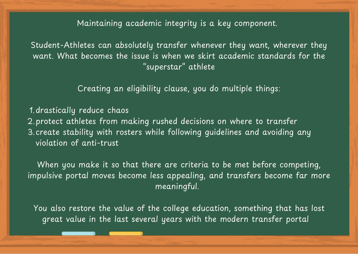 MACTTF's tweet photo. A somewhat final musing about the transfer portal and some ideas I’ve pieced together from various ideas I’ve seen. 

I think this could really benefit not just the schools, but the student athletes as well. 

Take a peak and let’s hear some thoughts. https://t.co/AWpl7c9kFX