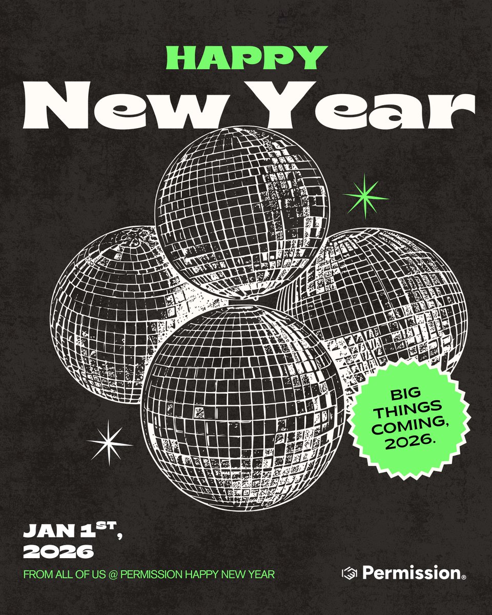 PermissionIO's tweet image. Happy New Year.🪩

2026→ the year of Permission, starts now.

Exciting year ahead. Stay Tuned. ;)