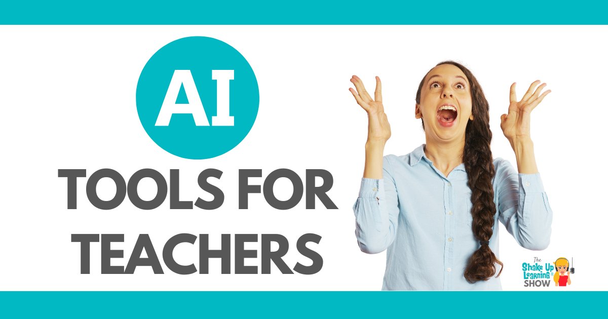 ShakeUpLearning's tweet image. 🌟 Top 15+ 🤖 AI Tools for Teachers 
➡️ shakeuplearning.com/blog/top-15-ai… #edtech #edchat #teacherlife #k12 #aiineducation #aiinedu #TCEA #FETC #ISTE