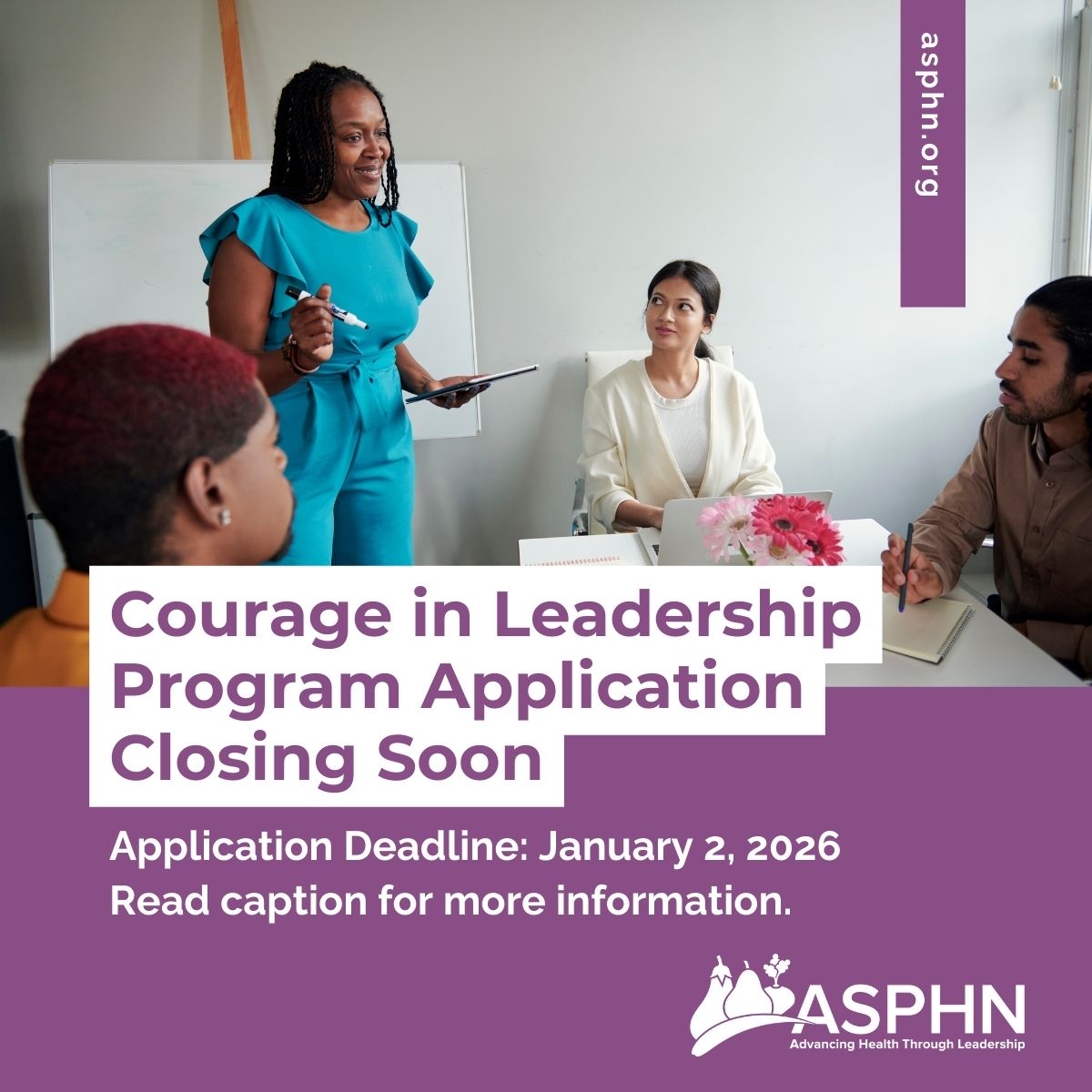 ⏳ Deadline approaching!
Apply to ASPHN’s Courage in Leadership Program by Jan 2 to grow your skills and confidence in #PublicHealthNutrition.

Apply here: linktr.ee/asphn

#LeadershipDevelopment #NutritionLeaders #MCHNutrition