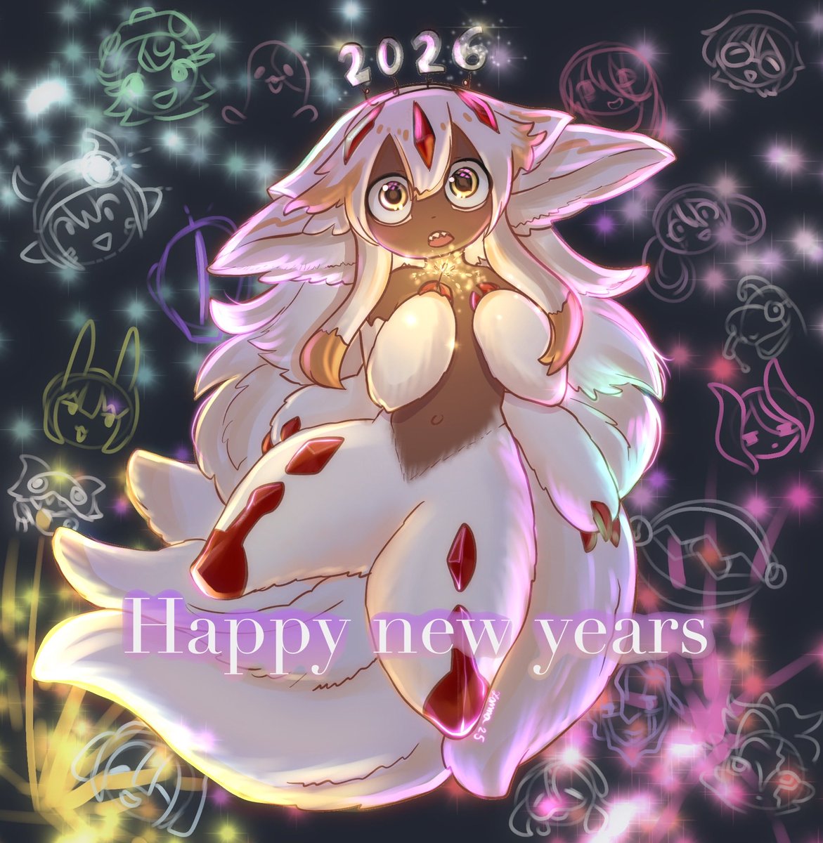 artsy_pommel's tweet image. 明けましておめでとう 🎆 🎇 🎉 

#メイドインアビス #Faputa #ファプタ #madeinabyss