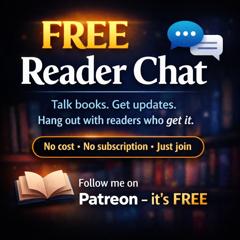 FREE reader chat 👀
No sub. No paywall. No algorithm mess.
Just books, updates, and readers who love the same stories you do.
Follow me on Patreon — it’s free.
🔗

patreon.com/c/MelissaHaag