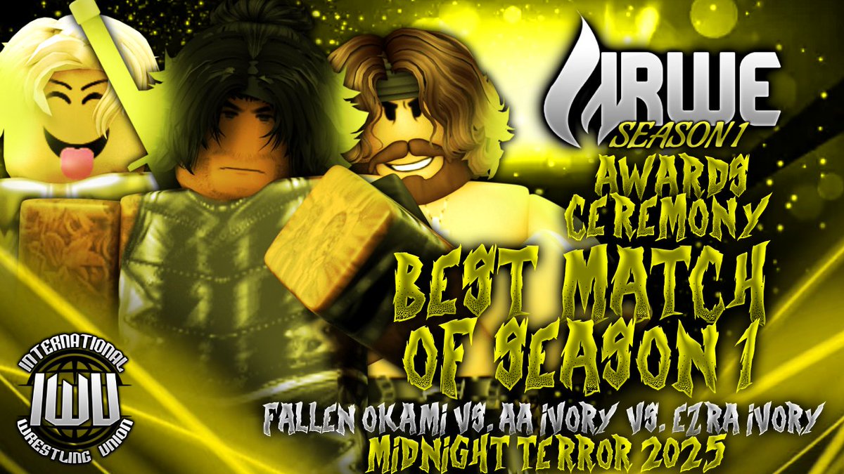 @MiguelRaijin @EzraIvoryRW THE BEST MATCH OF SEASON 1 goes to..

The TRIPLE THREAT between <a href="/fallenglxry/">Fallenglxry</a> vs. <a href="/overavoiding/">aa</a> vs. @EzraIvoryRW at Midnight Terror for the IRWE World Championship..

CONGRATULATIONS TO THESE 3 MEN!

#IRWES1AWARDS #IRWE2025
