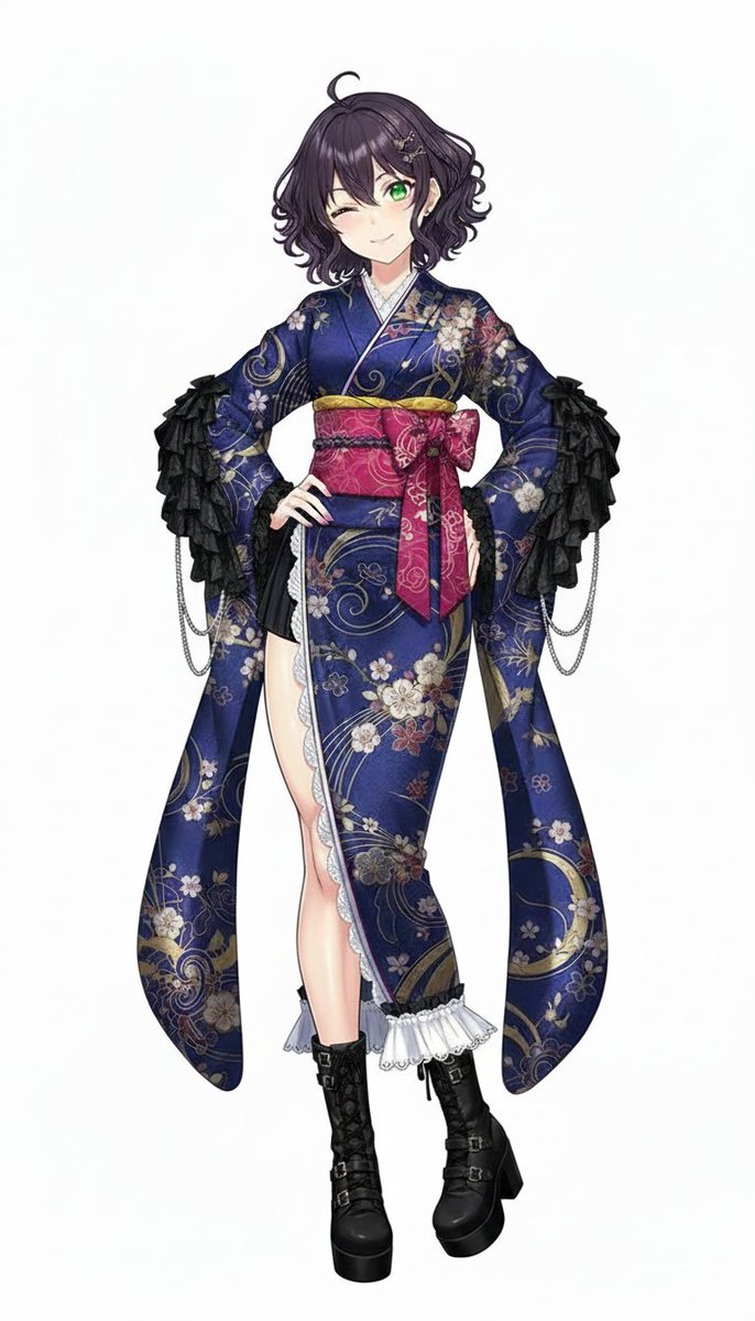 saravtuber65498's tweet photo. A traditional-inspired VTuber design blending elegant kimono patterns with a modern silhouette, crafted to give a calm yet confident presence on screen and in motion.
#VTuber #VTuberModel #VTuberArt #VirtualDesign #VTuberCommunity https://t.co/So356ks8mW