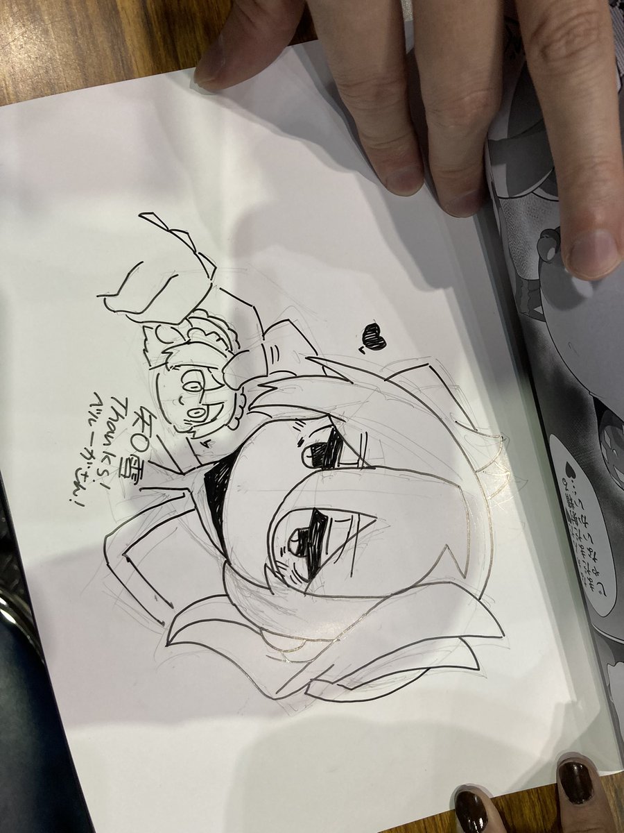 今回4人の方に新刊の表紙裏にオーゼンさんとマルルクちゃんを描かせて頂きました!
大切にして頂けたら幸いです! 