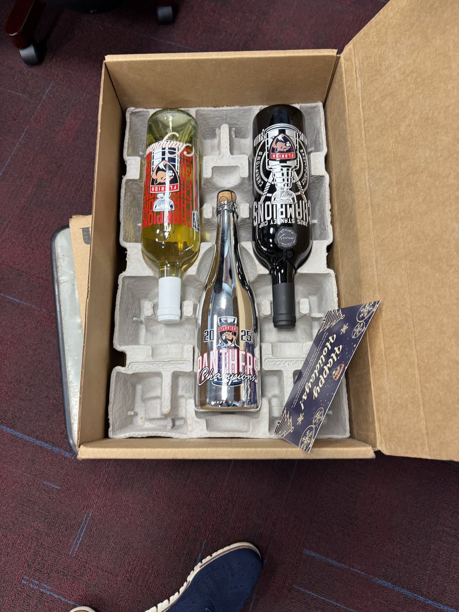Prez_Armstrong's tweet photo. Holy moly! Our #STUPartners, the two time Stanley Cup Champions, sent us one of the best Christmas gifts of all time. We truly value our relationship with this outstanding organization and are proud to be a corporate sponsor of the Florida Panthers.
@FlaPanthers @goldieonice
#STUMiami #STUPartners #FloridaPanthers #StanleyCupChampions #WinningCulture #BobcatPride #ProudPartner