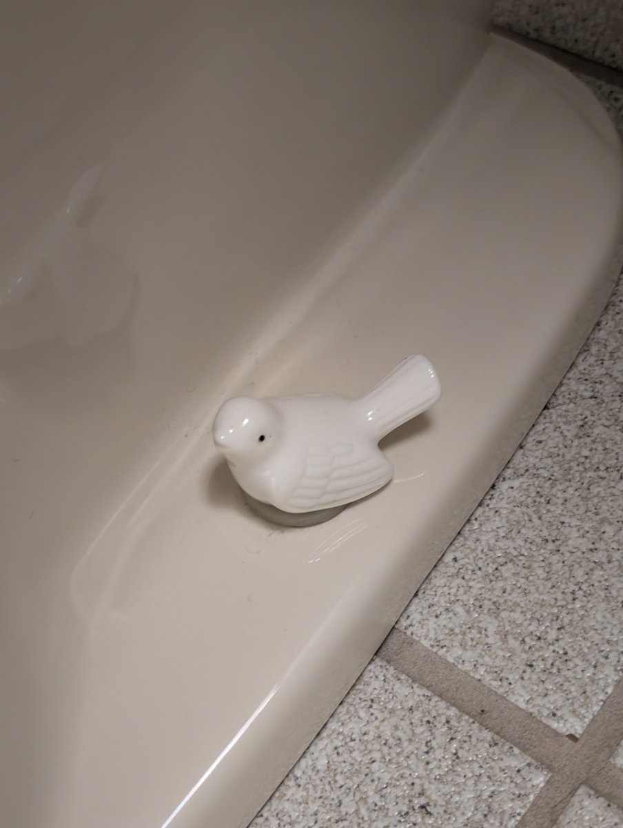 keysmashbandit's tweet image. My mom has a Temu shopping addiction but also has very good taste so things happen such as the bolt covers on the downstairs toilet are small ceramic birds
