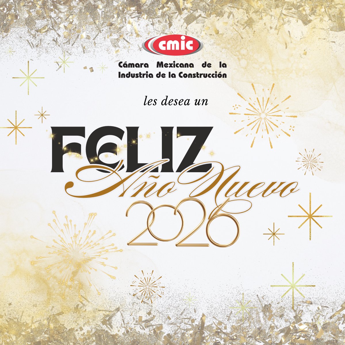 Que el inicio de este nuevo ciclo marque una etapa de metas claras, colaboración y avance para la industria de la construcción.

La #CMIC reafirma su compromiso de seguir impulsando el desarrollo del sector y el trabajo conjunto.

#AñoNuevo2026 #ConstruimosFuturo