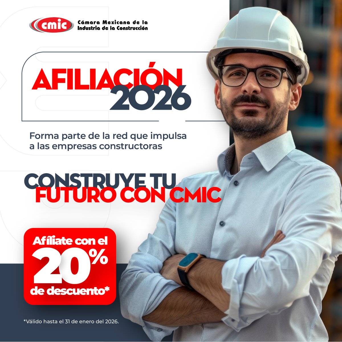 🏗️CMIC es la plataforma que impulsa el crecimiento y posicionamiento de tu empresa constructora.

Afíliate hoy y conecta con nuevas oportunidades de negocio en: cmic.org.mx/cmic/afiliacio…

Solo en enero obtén 20% de descuento en tu afiliación.

#AfíliateCMIC #ConstrucciónConFuturo