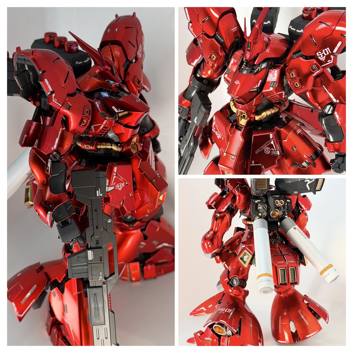 RGサザビースペシャルコーティング完成しました。細かい塗り分けは水性