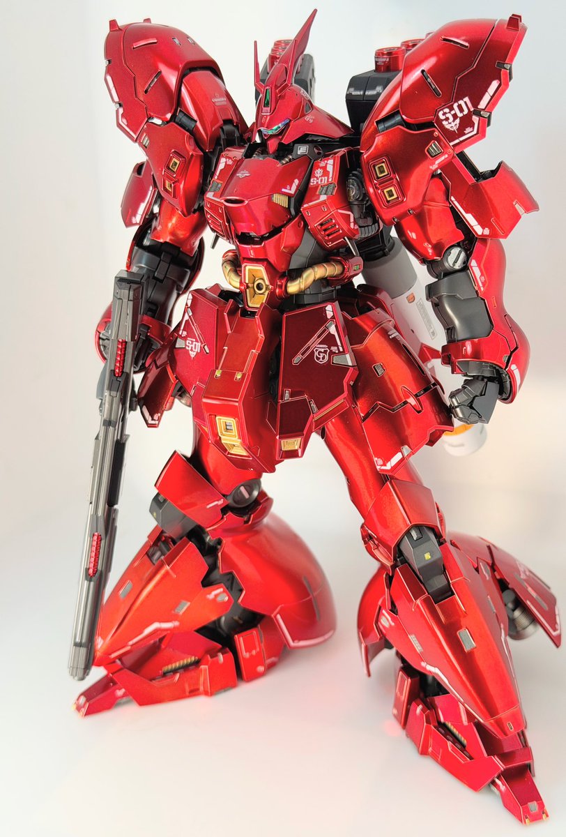 RGサザビースペシャルコーティング完成しました。細かい塗り分けは水性