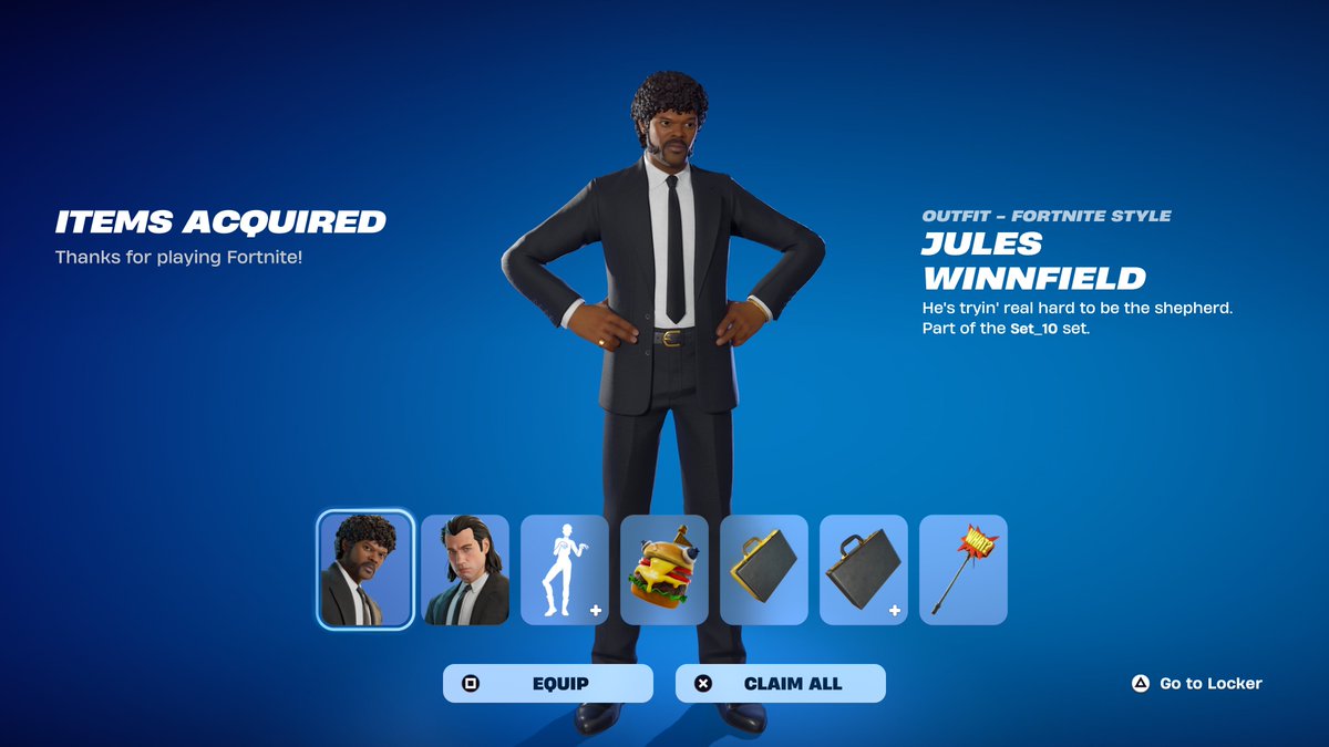 FortniteFNLK's tweet image. Fortnite Jules Winnfield Skin Giveaway 🎁

To Enter: 
❤️♻️ LIKE &amp;amp; RETWEET
📲 FOLLOW @FortniteFNLK @braniyt 
🛑 SUBSCRIBE youtube.com/brani
🎙️JOIN DISCORD discord.gg/HtPVfVD
✅ COMMENT “DONE”

USE CODE ‘FNLK’ #ad