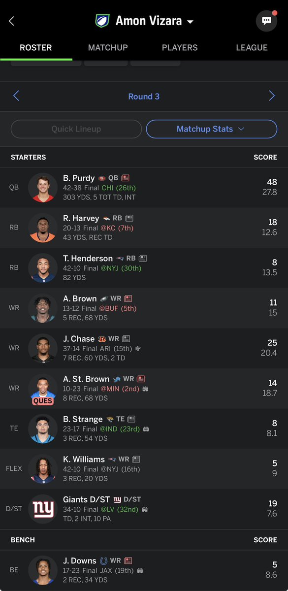 krev5's tweet photo. @ManRyes @ESPNFantasy @FieldYates https://t.co/62UPUNwcYa
