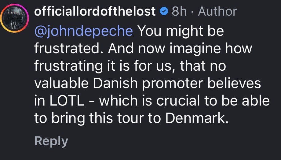 группа буквально по всему миру тур проводит, кроме Дании, конечно