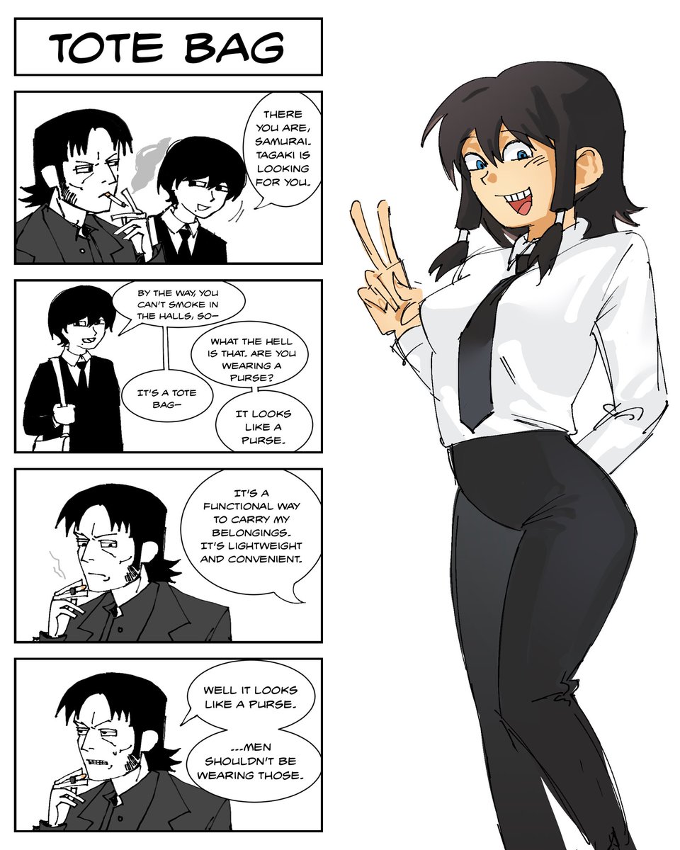 #chainsawman for public safety secret Santa, katana man gets Yoshida a wallet