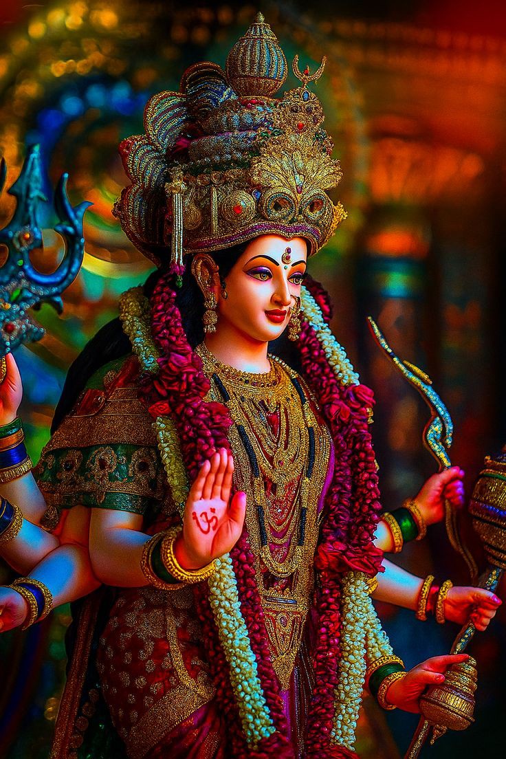 nityaamis7's tweet image. दुर्गा आदि शक्ति हैं – सम्पूर्ण ब्रह्मांड की मातेश्वरी, महिषासुरमर्दिनी, राक्षसों का संहार करने वाली।
ॐ ऐं ह्रीं क्लीं चामुण्डायै विच्चै नमः🌟🌺
🔥🌺 जय मां दुर्गा
शुभ प्रभात 🙏