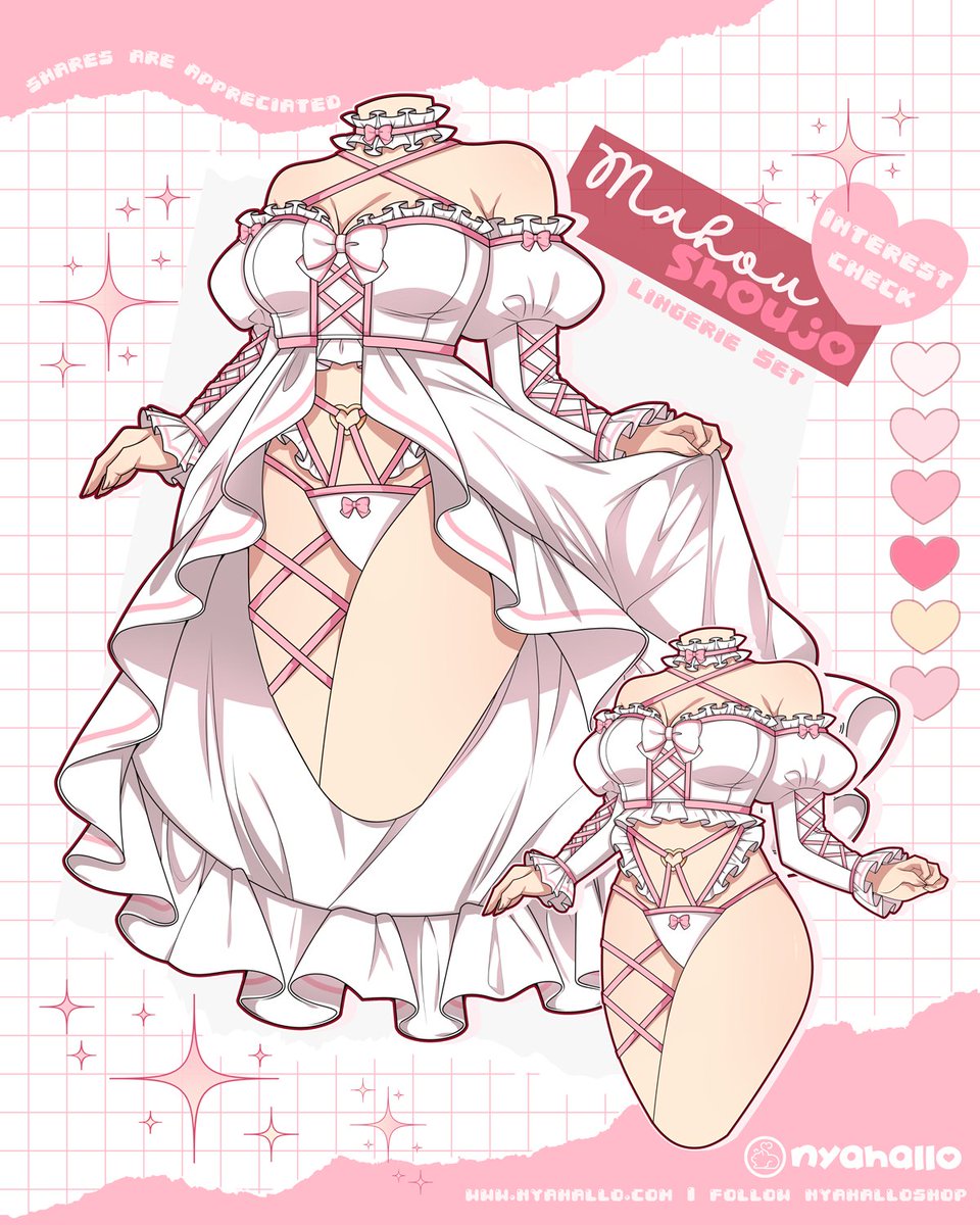 NyahalloSpice's tweet image. Mahou Shoujo lingerie set 💗 Would you wear this?