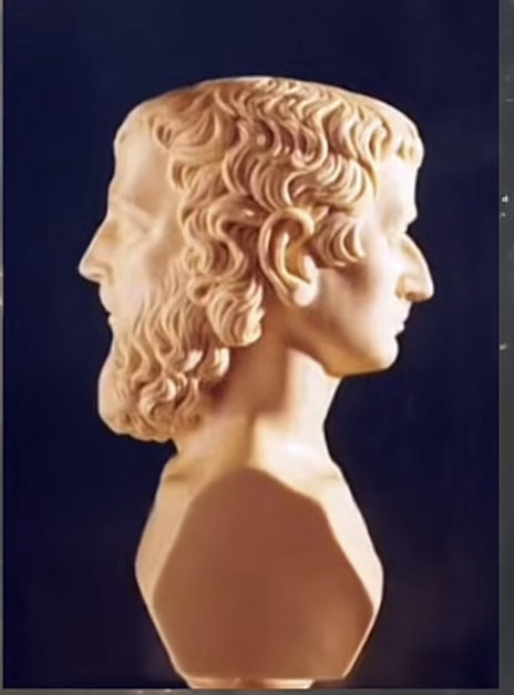 31 Décembre. 01 janvier Notre mois de janvier doit son nom à Janus, le dieu romain des transitions, des commencements mais aussi des fins...Une divinité à 2 visages, l'un tourné vers le passé, l'autre vers l'avenir, à célébrer pour démarrer l'année sous les meilleurs auspices.