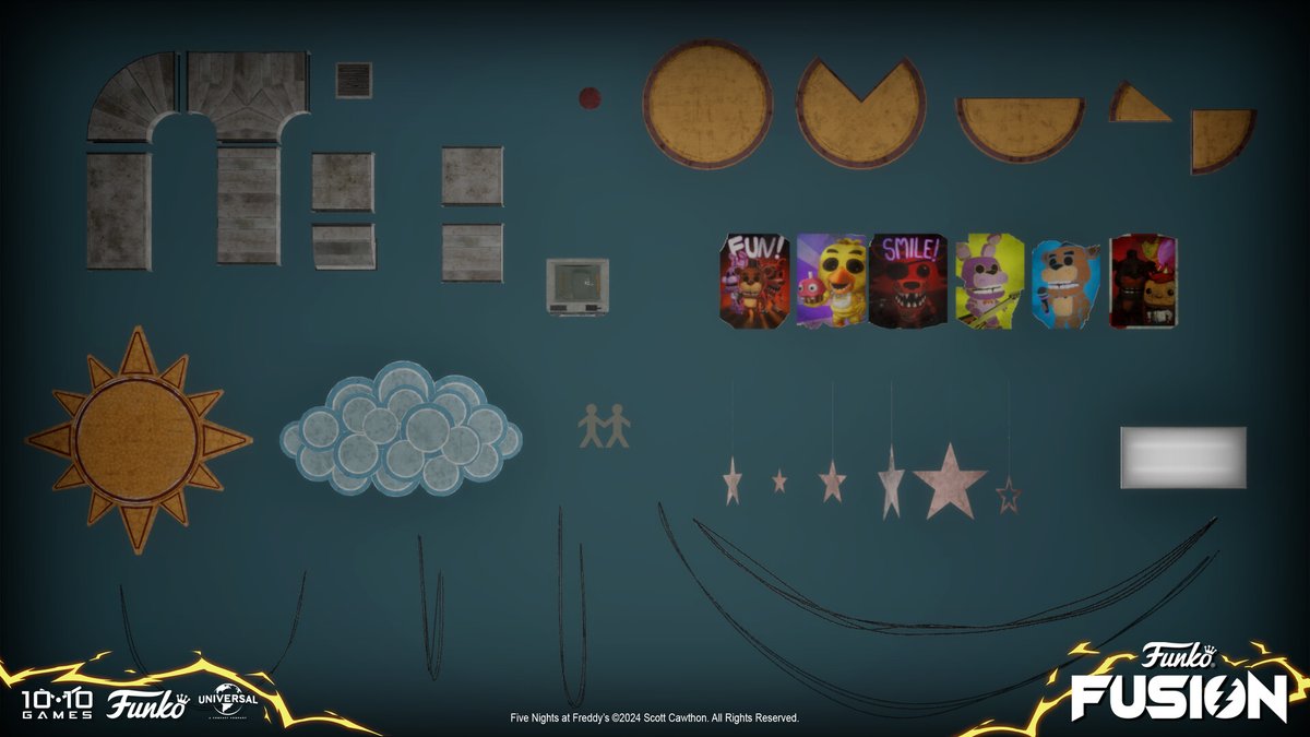 A 3D environment artist from Funko Fusion, Toby Christmas, shared some images and assets regarding the FNaF Funko Fusion level

Source: artstation.com/artwork/4N958W