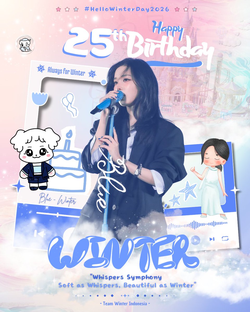 WinterIndonesia's tweet image. 𝟮𝟬𝟮𝟲 𝗪𝗜𝗡𝗧𝗘𝗥 𝗕𝗜𝗥𝗧𝗛𝗗𝗔𝗬 : 𝘞𝘩𝘪𝘴𝘱𝘦𝘳𝘴 𝘚𝘺𝘮𝘱𝘩𝘰𝘯𝘺 - 𝘚𝘰𝘧𝘵 𝘢𝘴 𝘞𝘩𝘪𝘴𝘱𝘦𝘳𝘴, 𝘉𝘦𝘢𝘶𝘵𝘪𝘧𝘶𝘭 𝘢𝘴 𝘞𝘪𝘯𝘵𝘦𝘳~

"Winter being a mirror that there is strength in gentleness, Winter is a soothing harmony for us..." 🎶✨🎂

 #HelloWinterDay2026