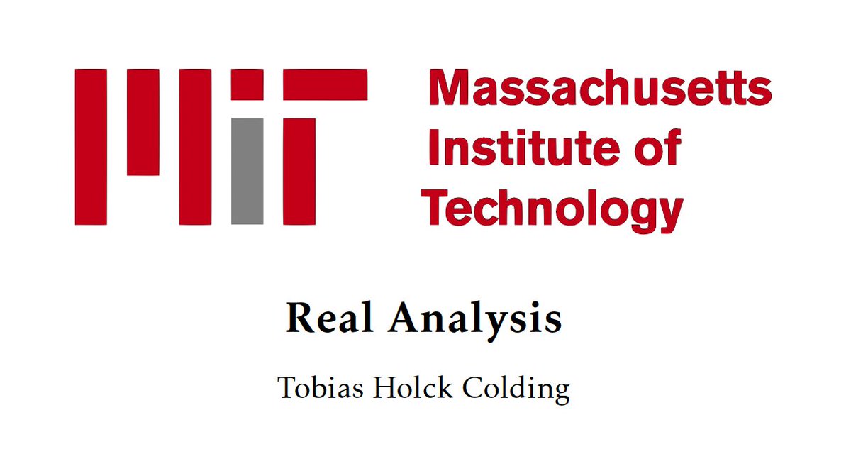 MIT's Real Analysis 2025
by Tobias Holck Colding

Lecture notes: ocw.mit.edu/courses/18-100…
Videos: ocw.mit.edu/courses/18-100…