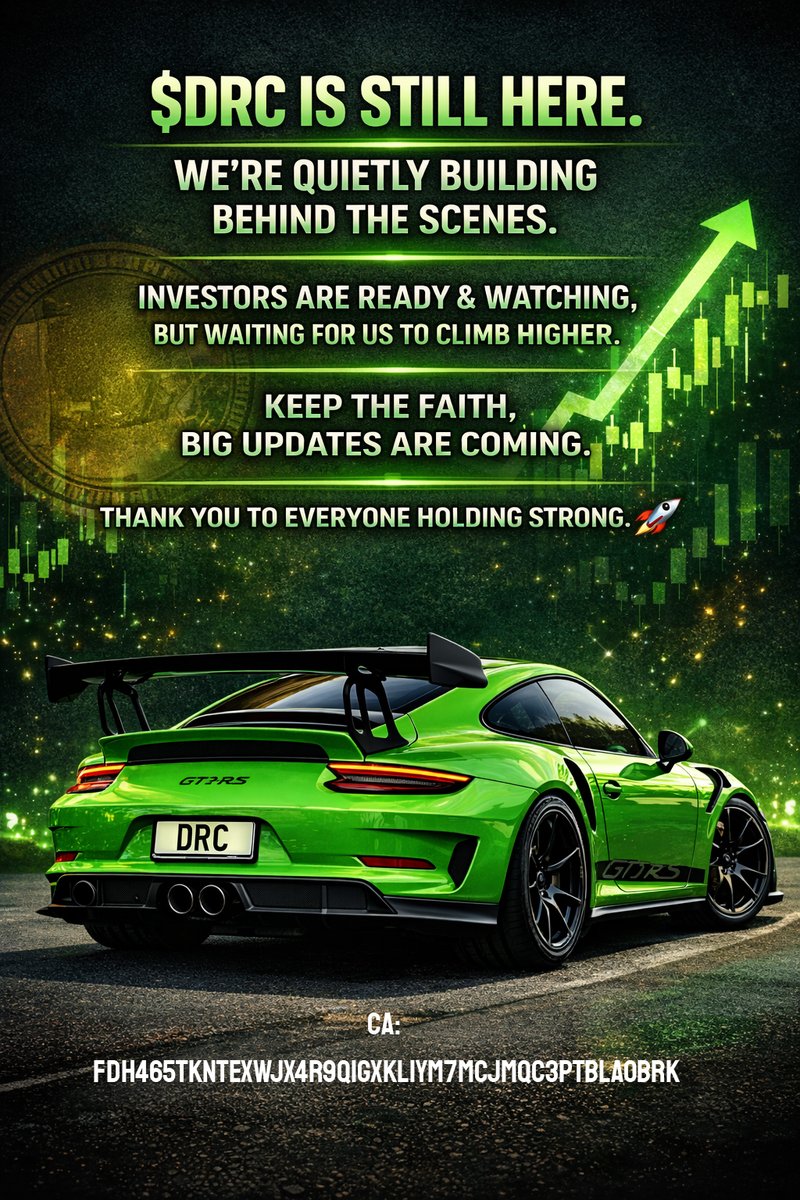 drcsolana's tweet photo. $DRC is still here — building quietly and moving with purpose.

The right people are watching and waiting as we grow.

More updates coming soon. Appreciate everyone holding strong and riding with us. 🚀 https://t.co/jTvdifYgw1