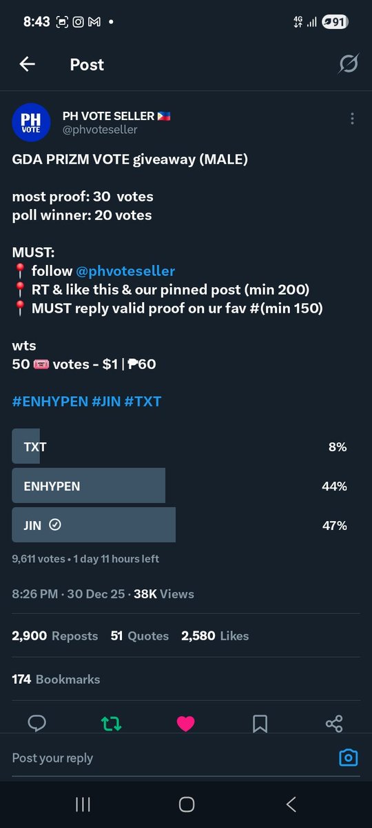 _tominette's tweet photo. @phvoteseller #JIN https://t.co/vCxwDpzC7Q