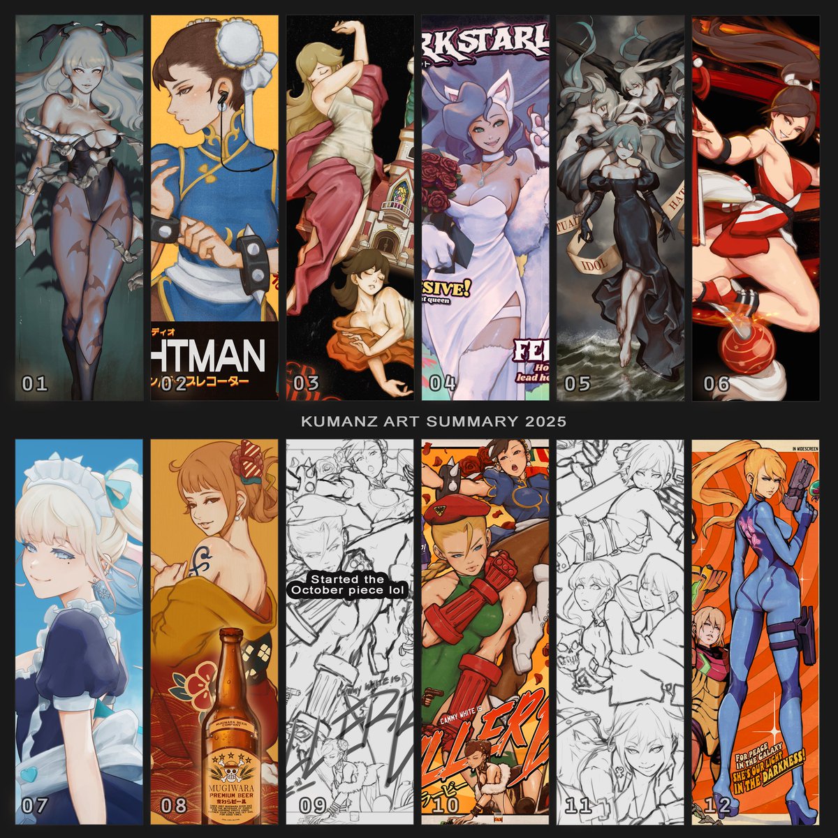 KUMANZART's tweet photo. Thank you for following my work this year! I have a list of ideas for 2026 - feeling inspired! #artsummary2025 #artreview #artsummary https://t.co/yd32k0AX1w