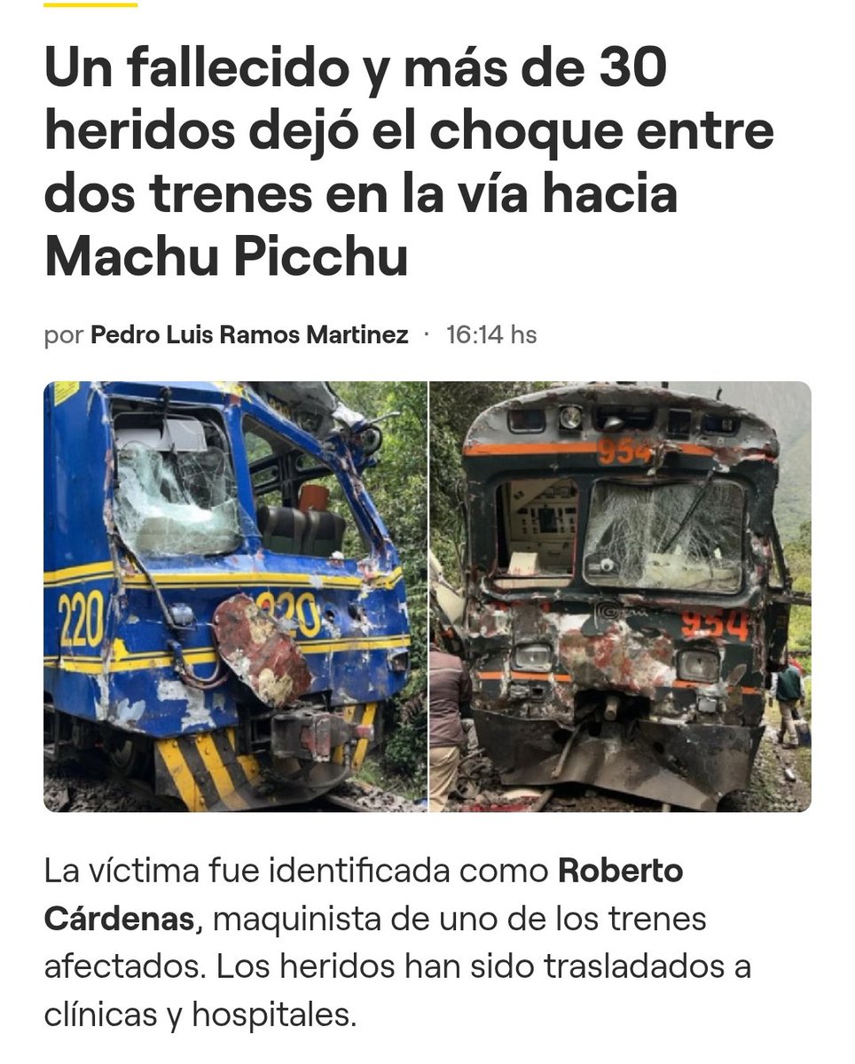 Si informas que los trenes de Porky ya tomaron una vida, entonces eres un caviar. Si, es PeruRail e Inca Rail
#PorEstosNo