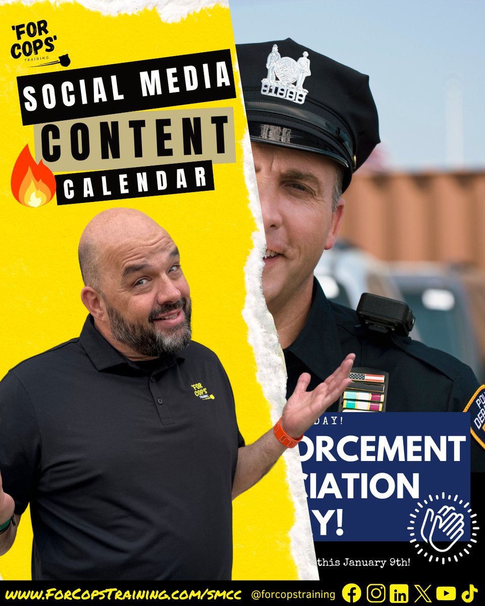 ForCopsTraining's tweet image. Did you know that today is National Law Enforcement Appreciation Day?  🤯

Yep...you could have used this day to genuinely celebrate all of your employees while simultaneously showing your potential applicants how much you will respect, value, and appreciate them when they work…