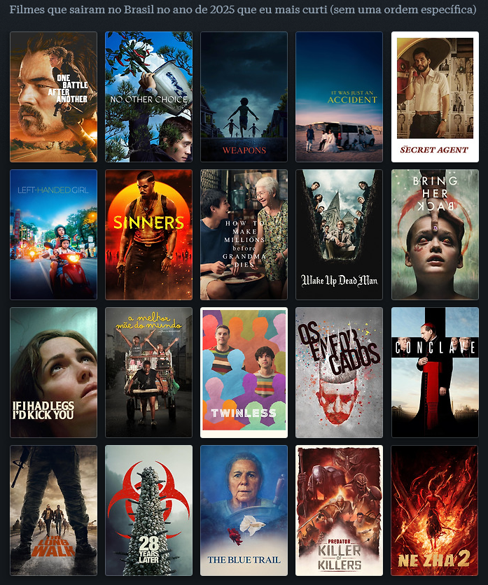 Virtu_Fernando's tweet photo. “Os melhores de 2025”, my list on @letterboxd: https://t.co/W8n26mSjSq https://t.co/7K64nRQPjt