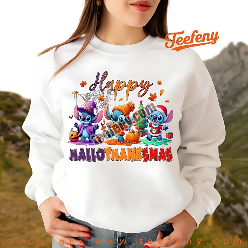 Teefenyshop's tweet photo. Stitch Happy Hallothanksmas Shirt Disney Halloween Thanksgiving Christmas
Get Yours: https://t.co/CcTEp9Ne39 
 
 #StitchHappy #Hallothanksmas #DisneyShirt #HalloweenFashion #ThanksgivingStyle #ChristmasSpirit #HolidayApparel #Teefeny https://t.co/PVrcZvGjQ5