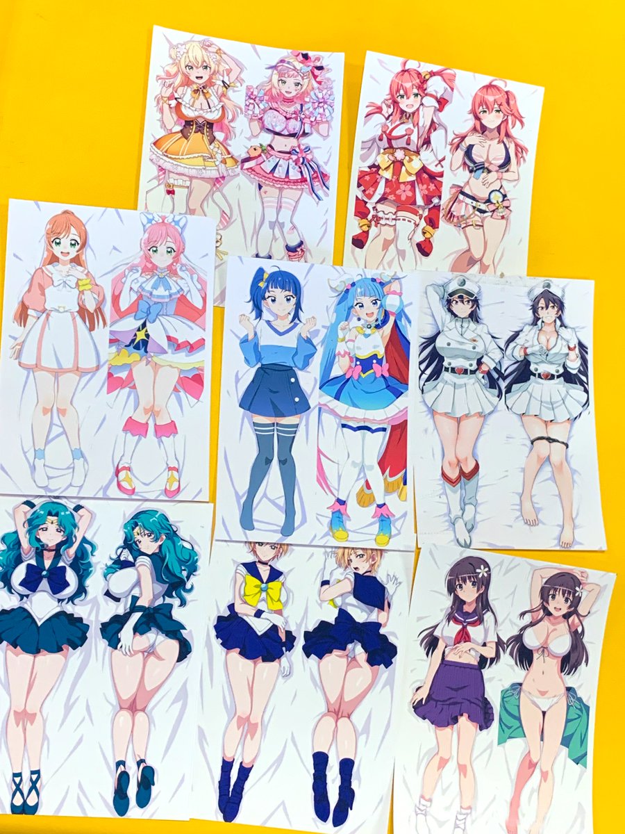 ウマ娘、セラムン、ホロとかもあります
各数枚とかなのでなくなったらすみません…
作画は全部私です 