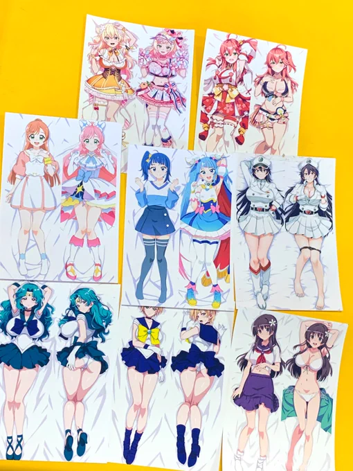 ウマ娘、セラムン、ホロとかもあります 各数枚とかなのでなくなったらすみません… 作画は全部私です