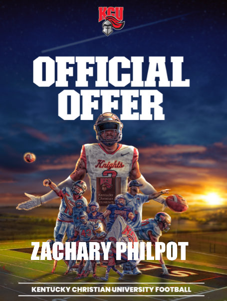 ZacharyPhilpot's tweet photo. Blessed to receive an official offer from @GoKnightsFB to continue my football and academic career! Thank you @TroyerNolan! @NLJAGSFOOTBALL https://t.co/tRxksjjdgF