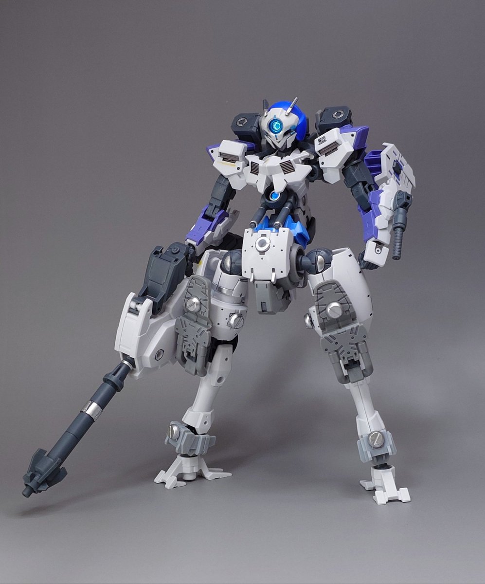 Ngr3O's tweet image. 【リッチ・バニー宇宙仕様】
凍土化という深刻な環境被害により戦線維持困難となる事を恐れた連合軍は、逆侵攻をかけ敵の足止めを画策する。
本任務には連合軍特務部隊からも人員が割かれており、宇宙戦仕様に改装した本機が新型ライフルの実験も兼ねて参加した。
#30MM宇宙エリア 
#30MM地球連合軍