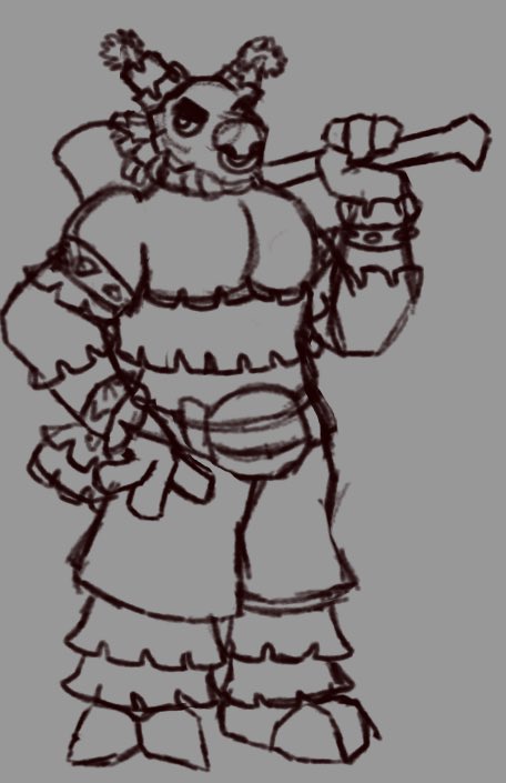 Played Meleeniacs with <a href="/BubsyThreeDee/">Odinokiy</a> last month, and I’m trying to get out of my art block… so I’m drawing Diablo since I really love him, just a rough sketch for now!

#Meleeniacs #meleeniacsart