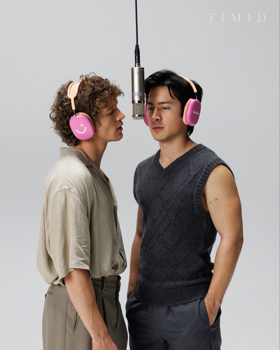 timidmag's tweet photo. [EXCLUSIVE PHOTOS] The stars of #HeatedRivalry Hudson Williams and Connor Storrie are the new narrators for @tryquinn’s original series “Ember &amp; Ice” as Finn and Dane. https://t.co/uieOkKinFV