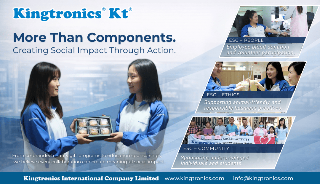 Kingtronics's tweet photo. More than components.
At Kingtronics, we turn responsibility into action — from employee blood donation and volunteering to community and education support.
Learn more: https://t.co/ZFwudSJYrT
Contact us: info@kingtronics.com
#Kingtronics #ESG #CSR #SocialImpact https://t.co/3HuJMsCEBo