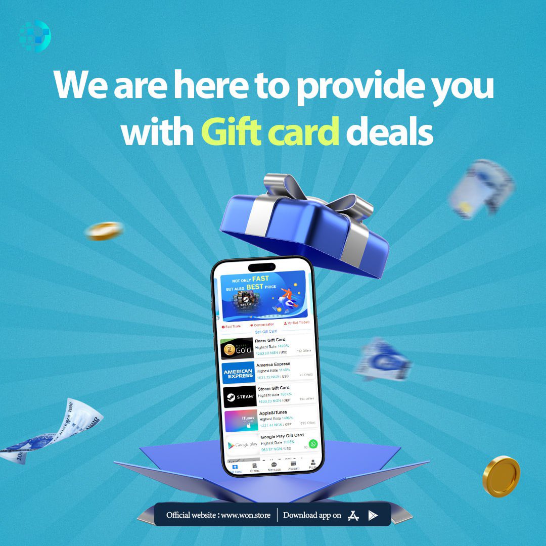 WonSellGiftCard's tweet photo. Come and challenge us at Won! We not only offer fast transactions, but our exchange rates are also top-notch! 😎

We buy all kinds of gift cards at high prices, including Steam, iTunes, Razer, and more!

🔄🔄🔄https://t.co/9O7Y26uaeD https://t.co/3sttcutWxv