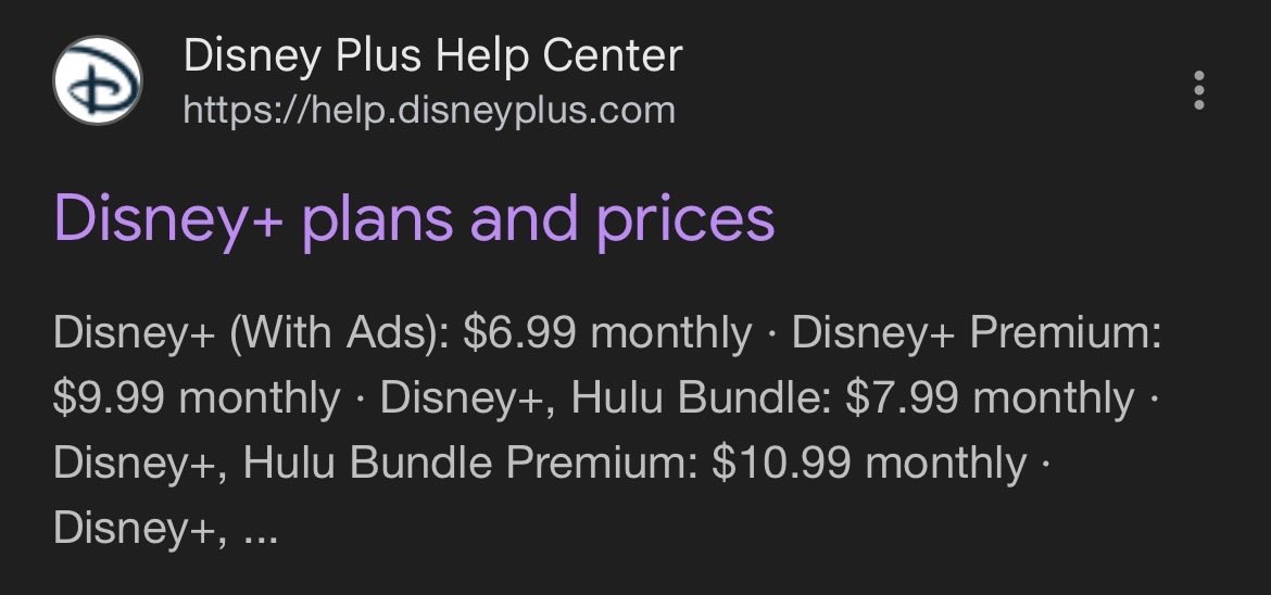 gogedaddy's tweet photo. @DisneyPlus how do you go from $9.99 a month to $18.99 a month?? I can see a few dollars more but over double?!? Come on now give us a break https://t.co/lDbKmIK9Dm