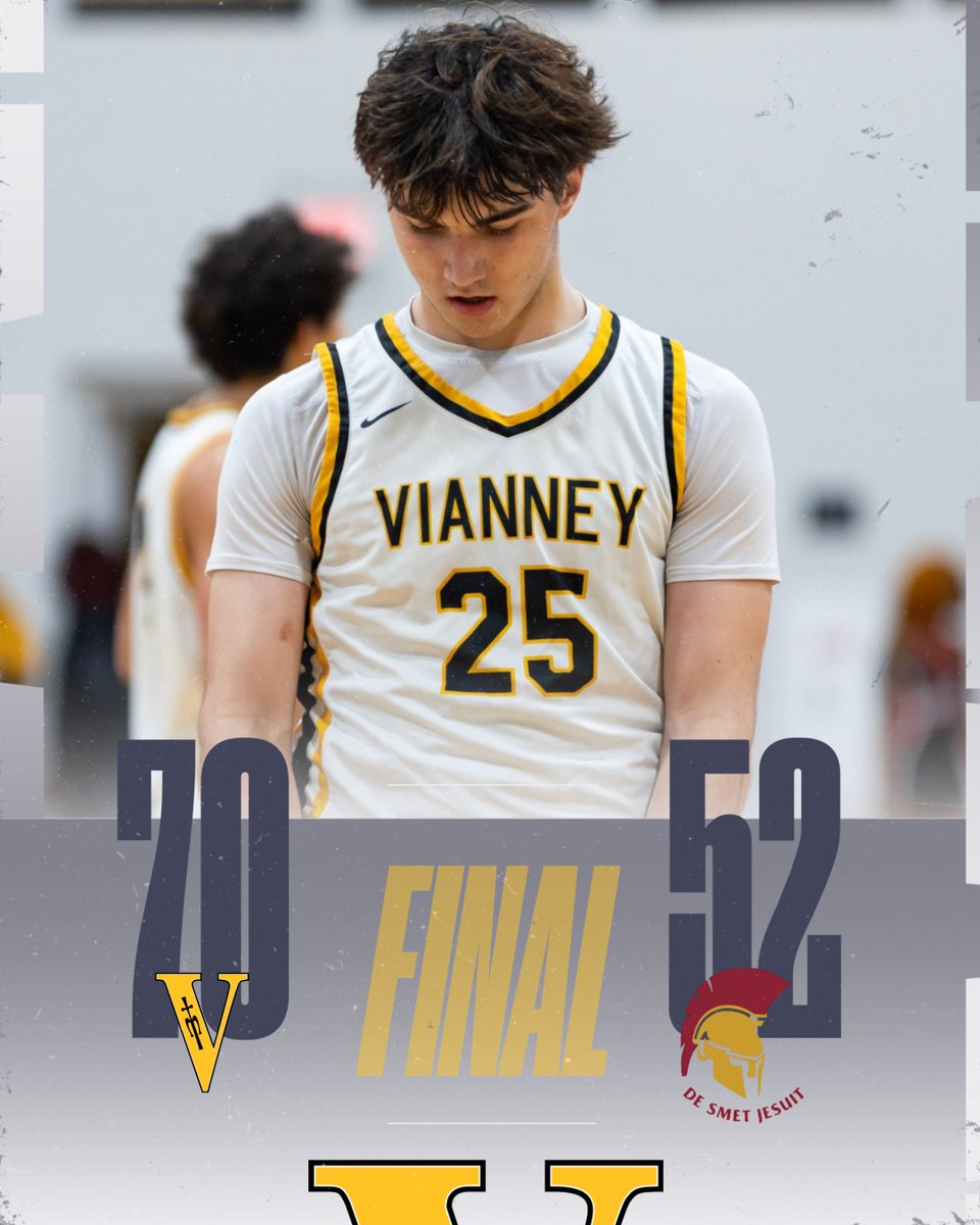 vianneygriffins's tweet photo. Your Vianney Griffins are the 2025 Coaches vs Cancer Tournament Champions! Vianney beats DeSmet by a final score of 70 to 52. ⚫️🟡🏀 VHIGH! https://t.co/YFLmlbfJmZ