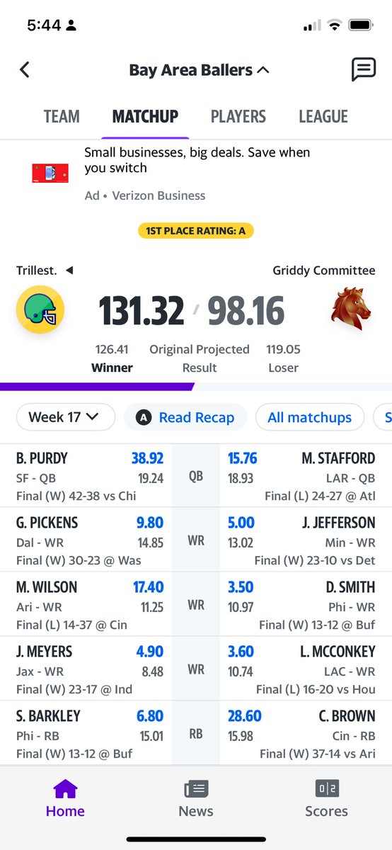 _TRILLc's tweet photo. @SleeperNFL update won us the ship 🐐 https://t.co/rLYCnBfx4p